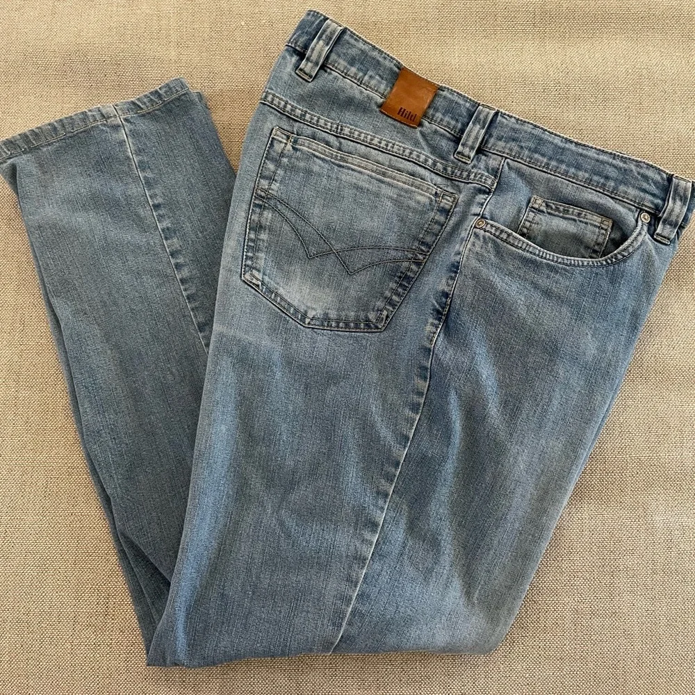 Hiltl ZE 500 Love Worn Organic Distressed 5-Pocket Denim Jean‎ Size 36 $195